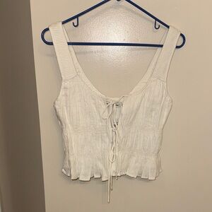 NWT - Abercrombie & Fitch - Ruched Tie-Front Top